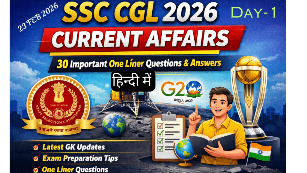 SSC CGL 2026 Current Affairs in Hindi